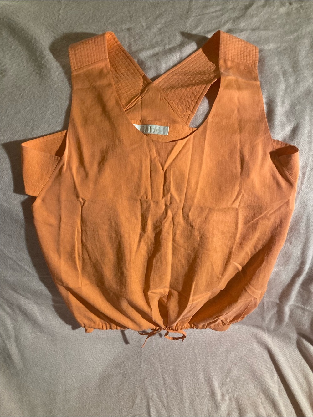 Chloe Orange Drawstring Tank Top
